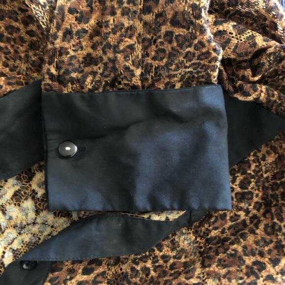 Vintage Richard Malcolm Black Unlined Mesh Lace Button Front Long Sleeve Blouse - Picture 7 of 13